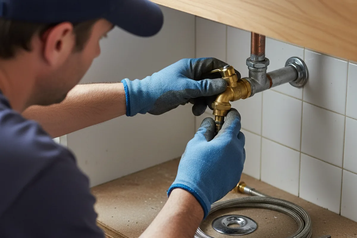 Shutoff valve and fitting work during Well Pump Repair in Homer